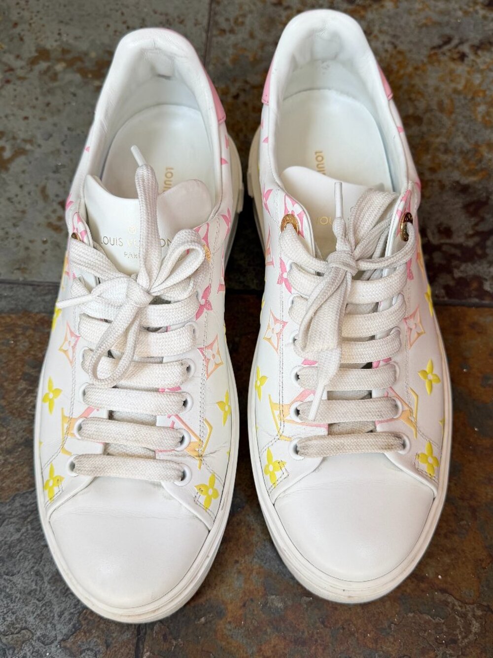 ✨ Louis Vuitton Time Out Sneakers – Size 39 – Multicolor Monogram – Full Set